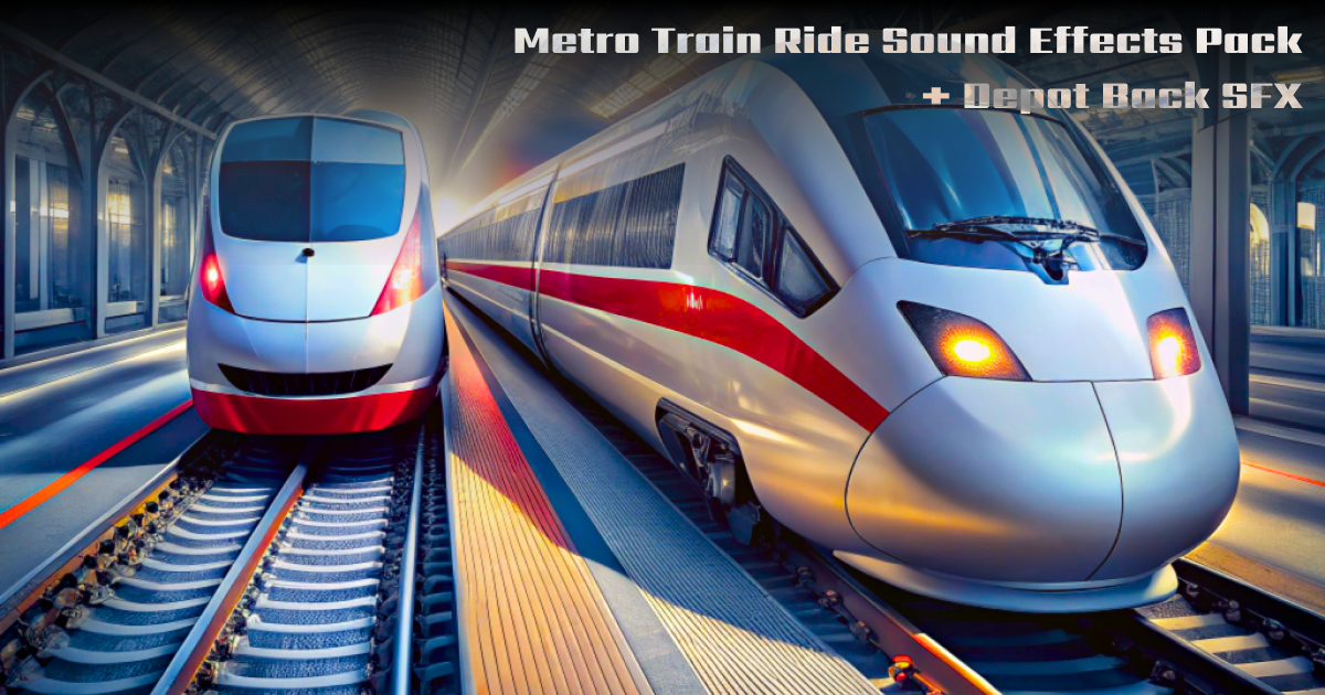 Train Sound Visually Metro Train Ride Sound Effects Pack + Depot Back SFX | Audio Sound FX ...