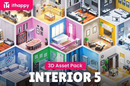 Interior 5 - Low Poly 3D Models Pack