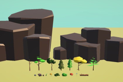 Low-Poly Nature Essentials