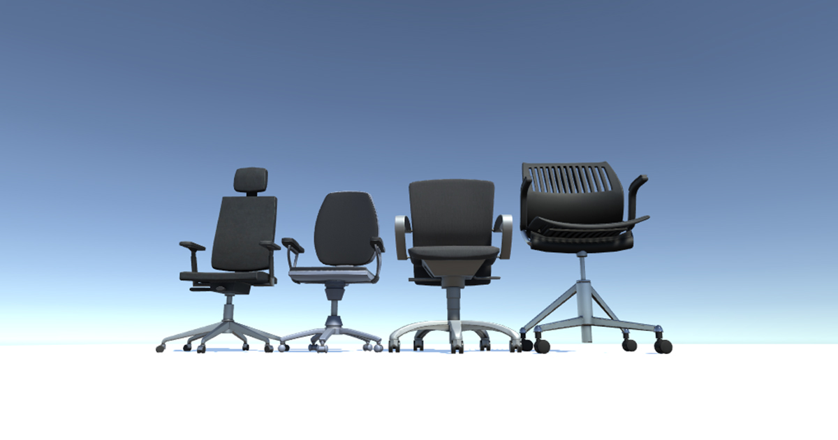 HQ Office Chair Pack Vol. 1 | 3D Furniture | Unity Asset Store