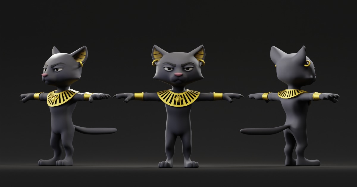 Egyptian Cat - Rigged 3D Character | 3D キャラクター | Unity Asset Store