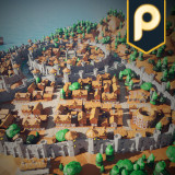Low poly Medieval City