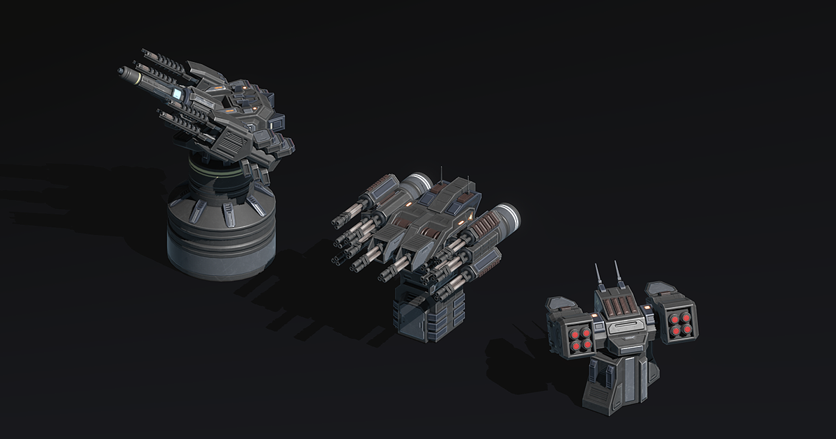 Unity 2d Block Turret Scifi Turret Collection II | 3D Weapons | Unity Asset Store