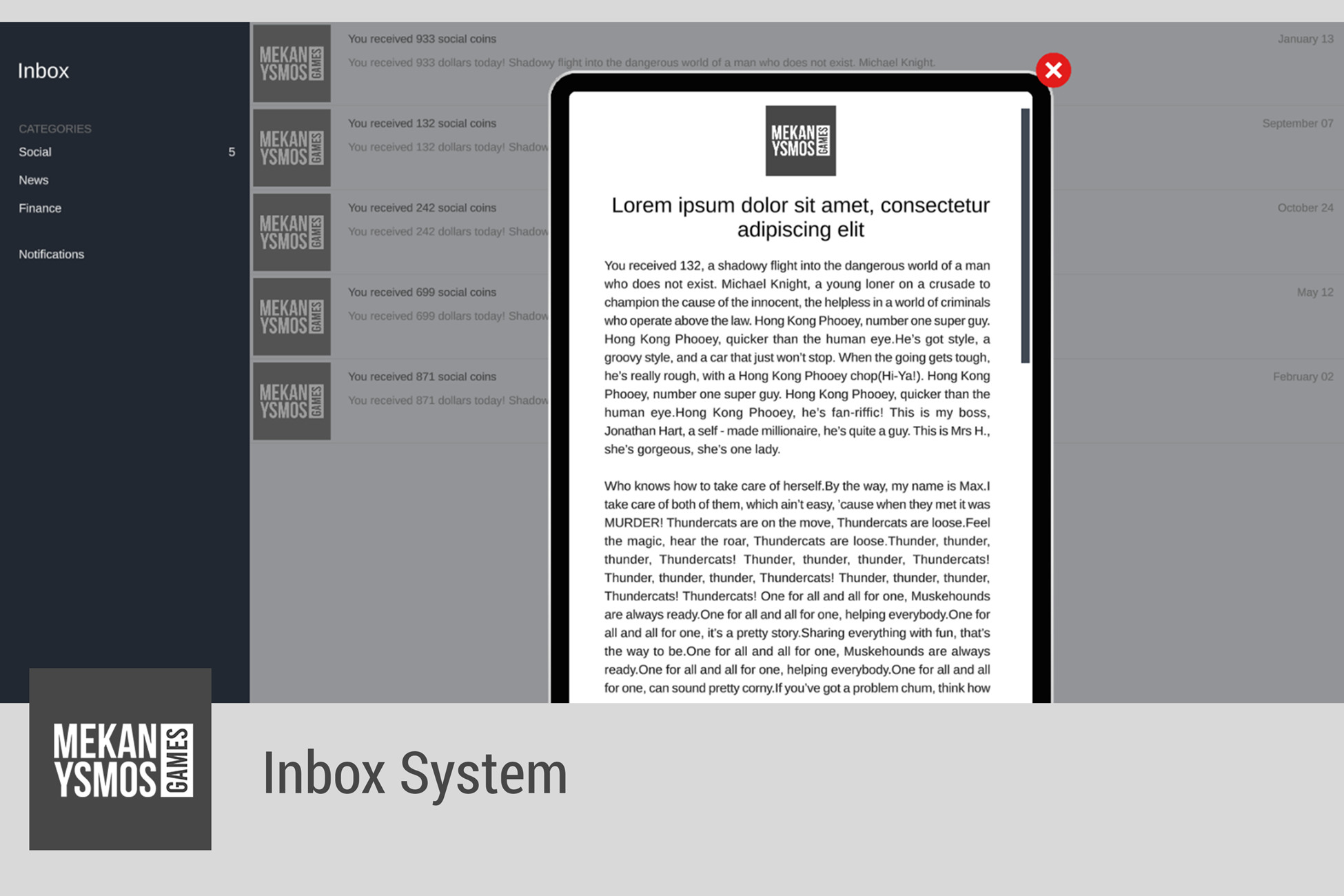Inbox System | Game Toolkits | Unity Asset Store