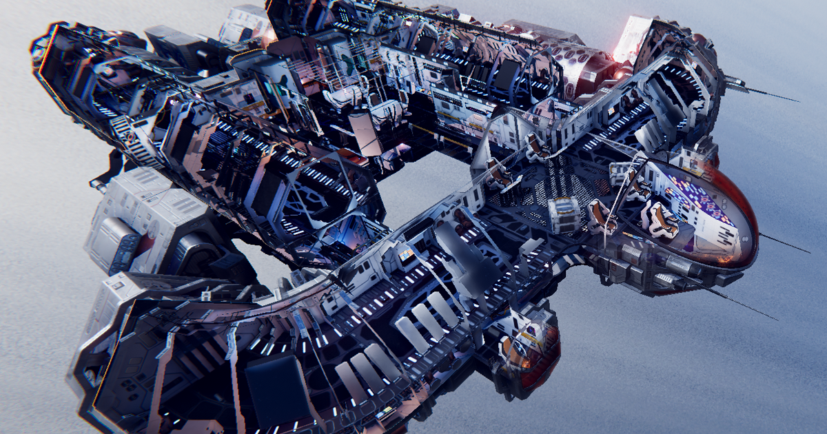 Unity Inside Shuttle Sci-Fi Heavy Station Set SHUTTLE-5 | 3D Space | Unity Asset Store