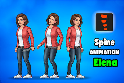 Elena - Free 2D Animated Spine Character