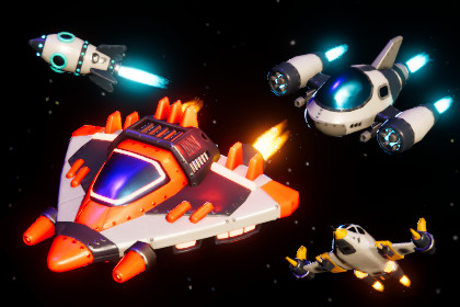 Stylized Spaceship Collection (4 Ships)
