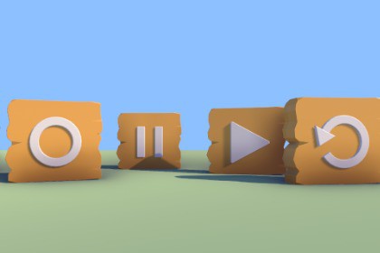 Stylized Stone UI Buttons - Free Sample