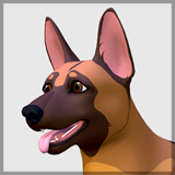 Cartoon Dog - Malinois