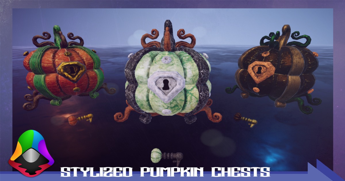 Chest Props Stylized Chests: Pumpkin Chest | 3D Props | Unity Asset Store