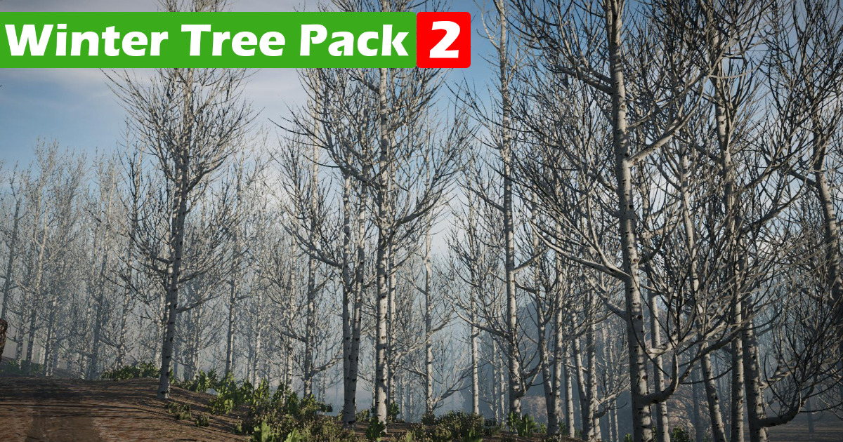 Snow Tree Model Unity Mobile Winter Tree Pack (2) | 3D Trees | Unity Asset Store