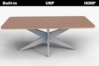 Contemporary Wood Dining Table Low Poly