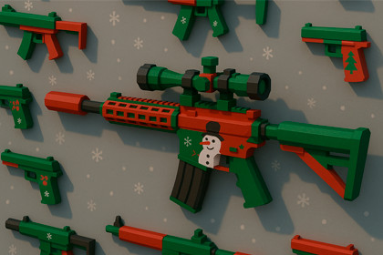 Low Poly Firearms Pack + Customizable Weapon System (New Year Update)