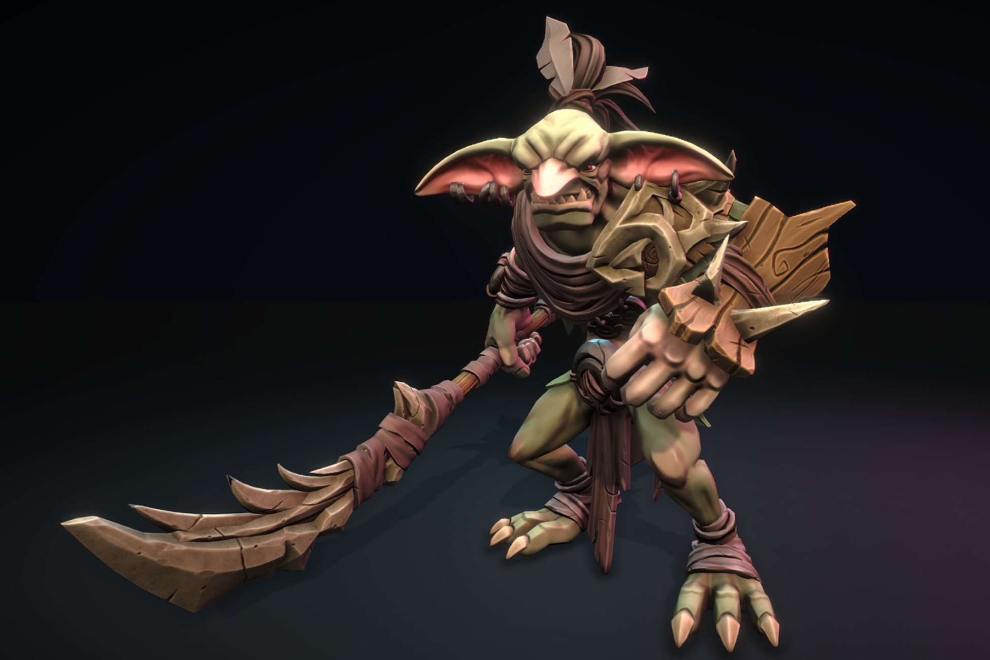 Stylized Goblin Warrior by PolyNext