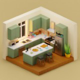 Cozy Kitchen Interior Props & Modular Parts 2