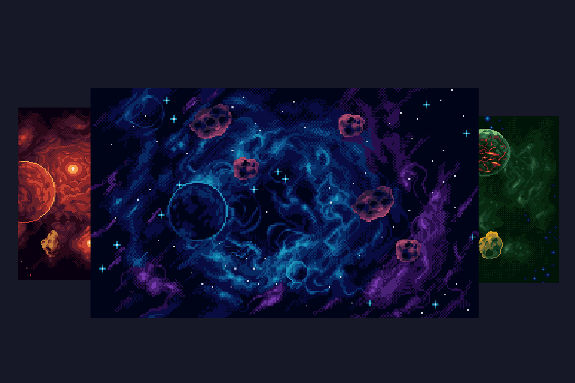 Warped Space Backgrounds 2D Unity Asset Store