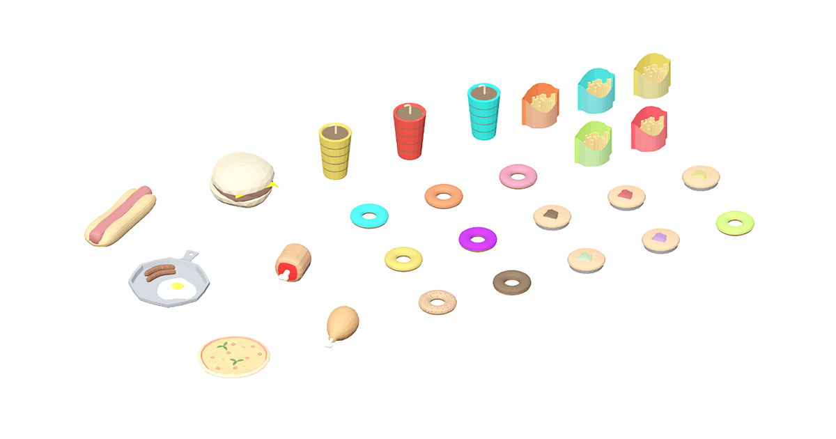 Low Poly Fast Food | 3D 음식 | Unity Asset Store