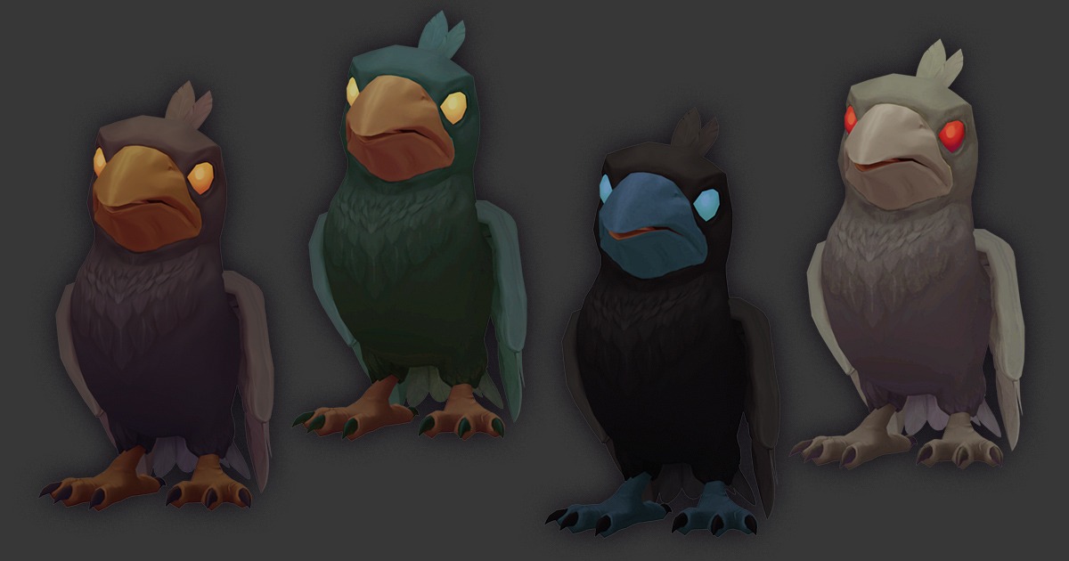 Crow Character Design Animated Stylized Crow | Characters | Unity Asset Store
