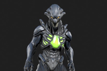 Alien Spitter – Sci-Fi Ranged Enemy (Rigged Game Ready Character)