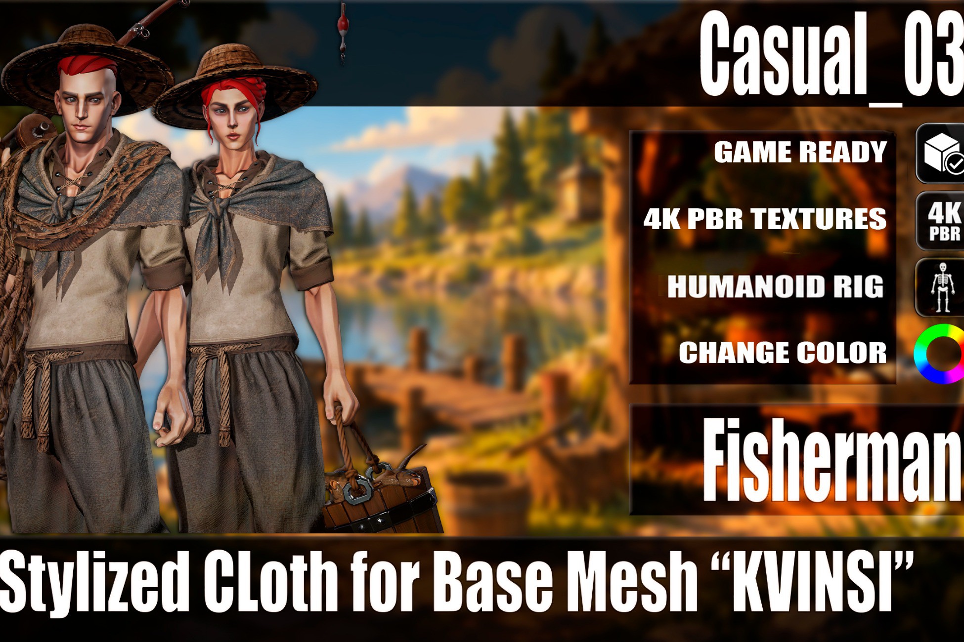 Stylized Medieval Fisherman
