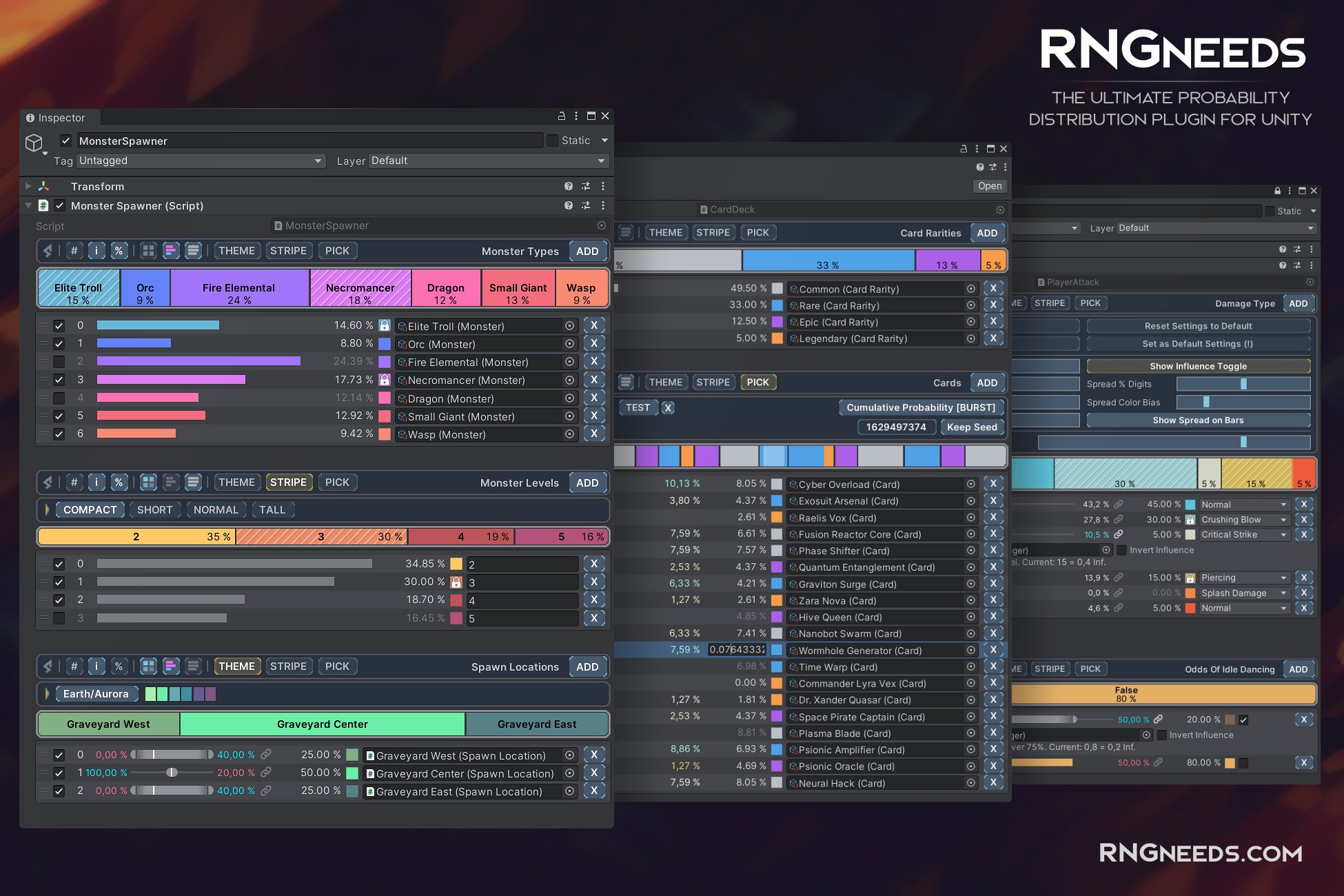 Unity Distribution Panel RNGNeeds - Probability Distribution | 实用工具 工具 | Unity Asset Store