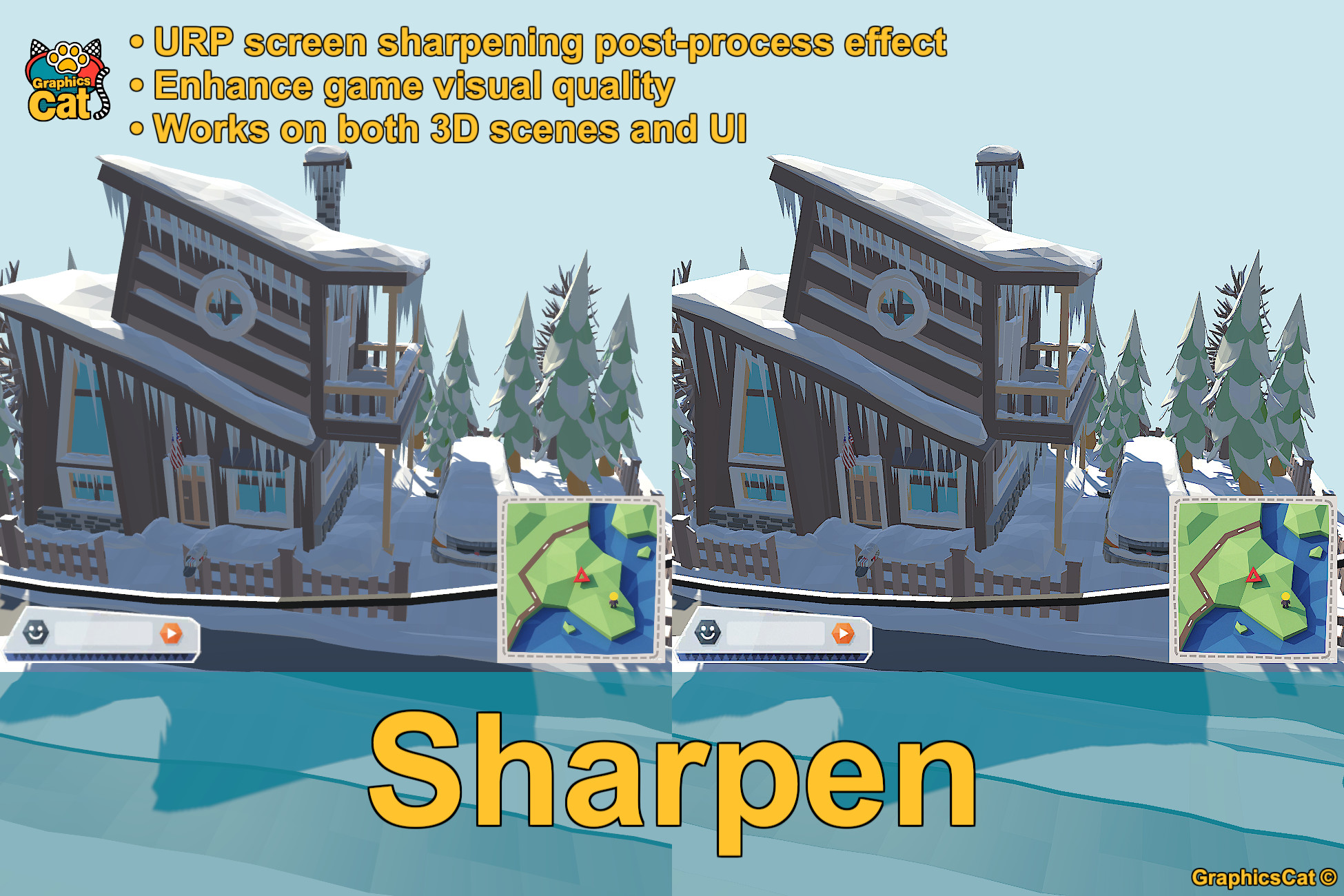 Sharpen - URP Screen Sharpening | 시각 효과 셰이더 | Unity Asset Store