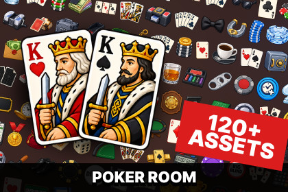 Poker Casino Gambling Tournament Cards Chips Luxury Icons Pack
