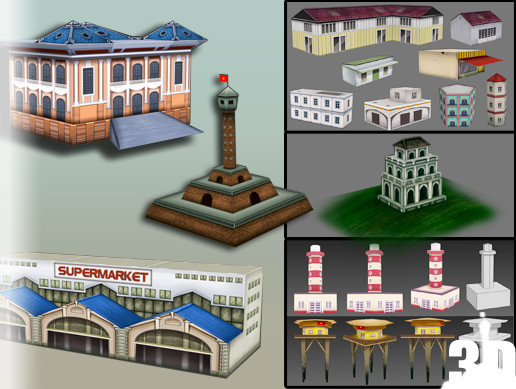 Cartoon Building Pack | 3D 소품 | Unity Asset Store