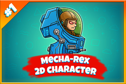 Mecha Rex 2D Animated Character