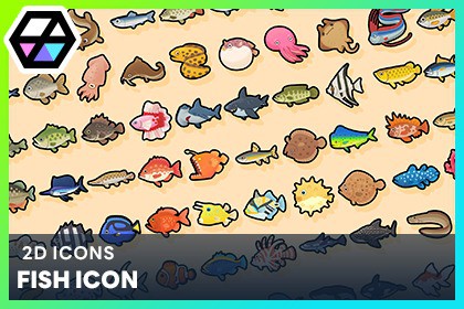 2D Icons - Fish Icon
