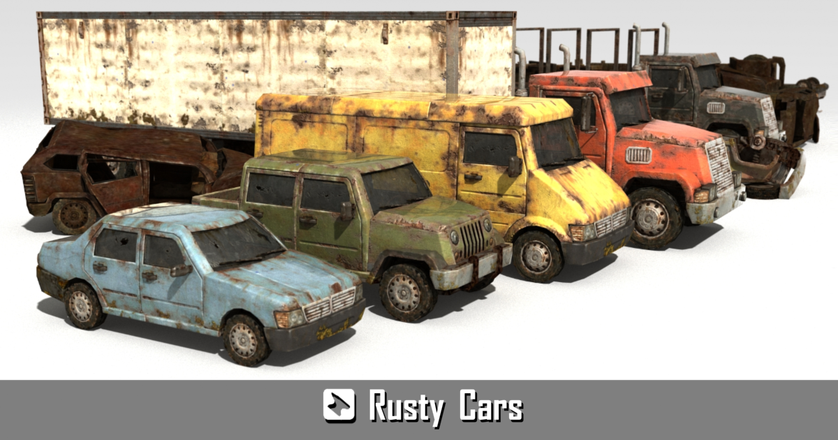 Rusty Cars Pack | 3D Vehicles | Unity Asset Store
