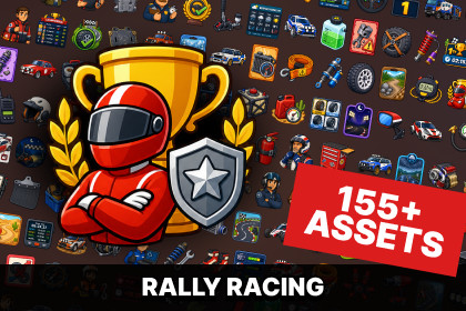 Rally Racing Motorsport Team Garage Car Tuning Icons Pack