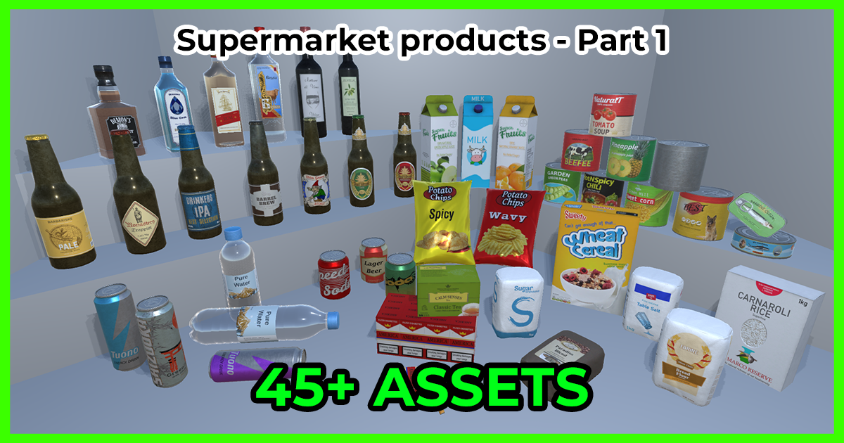 Supermarket Product - Part 1 | 3D Food | Unity Asset Store