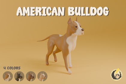 Animated American Bulldog