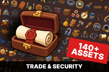 Maritime Port Trade Prison Security Cargo Naval Icons Pack