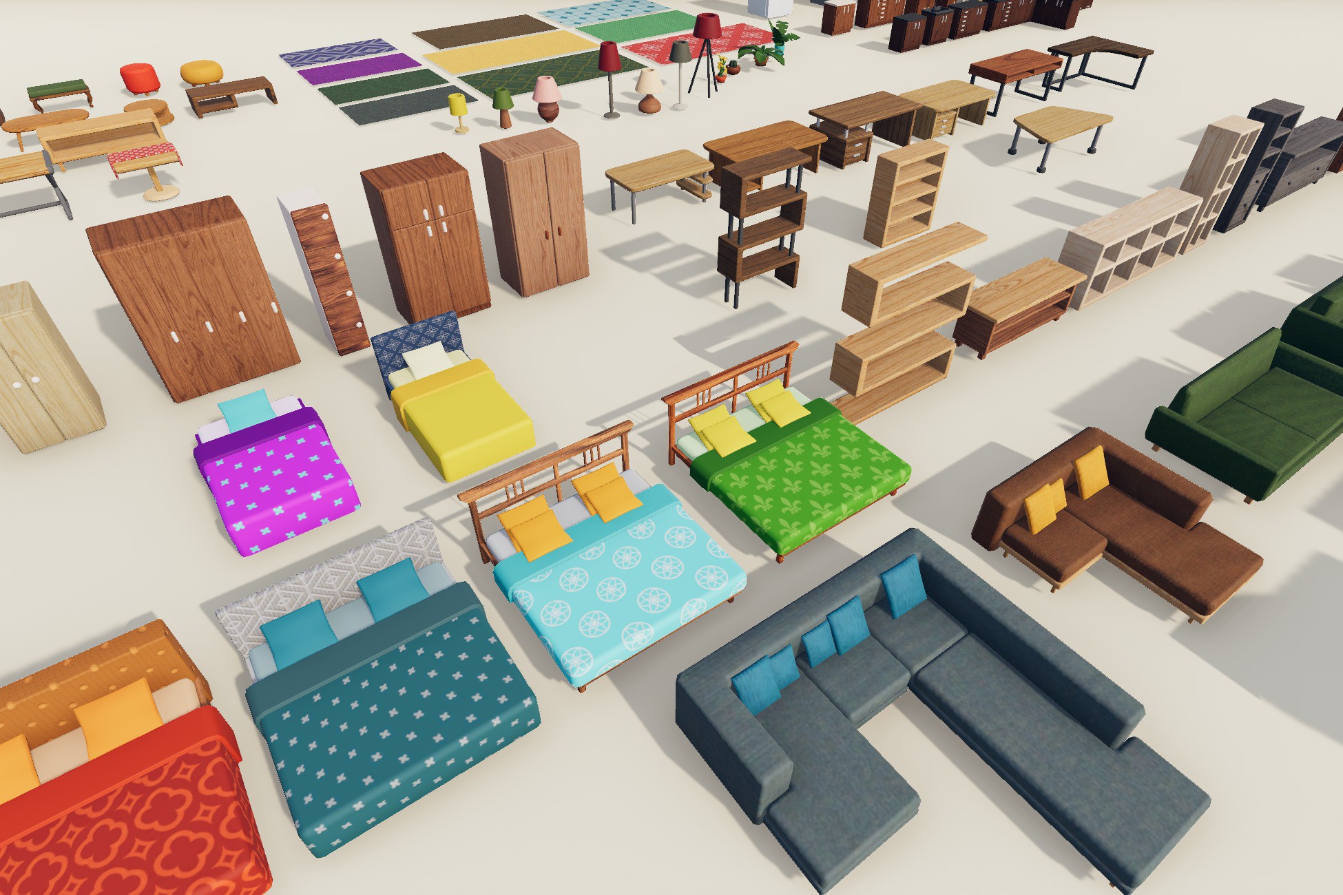 Furniture Using Unity Low Poly Realistic Furniture Package | 3D Furniture | Unity Asset Store
