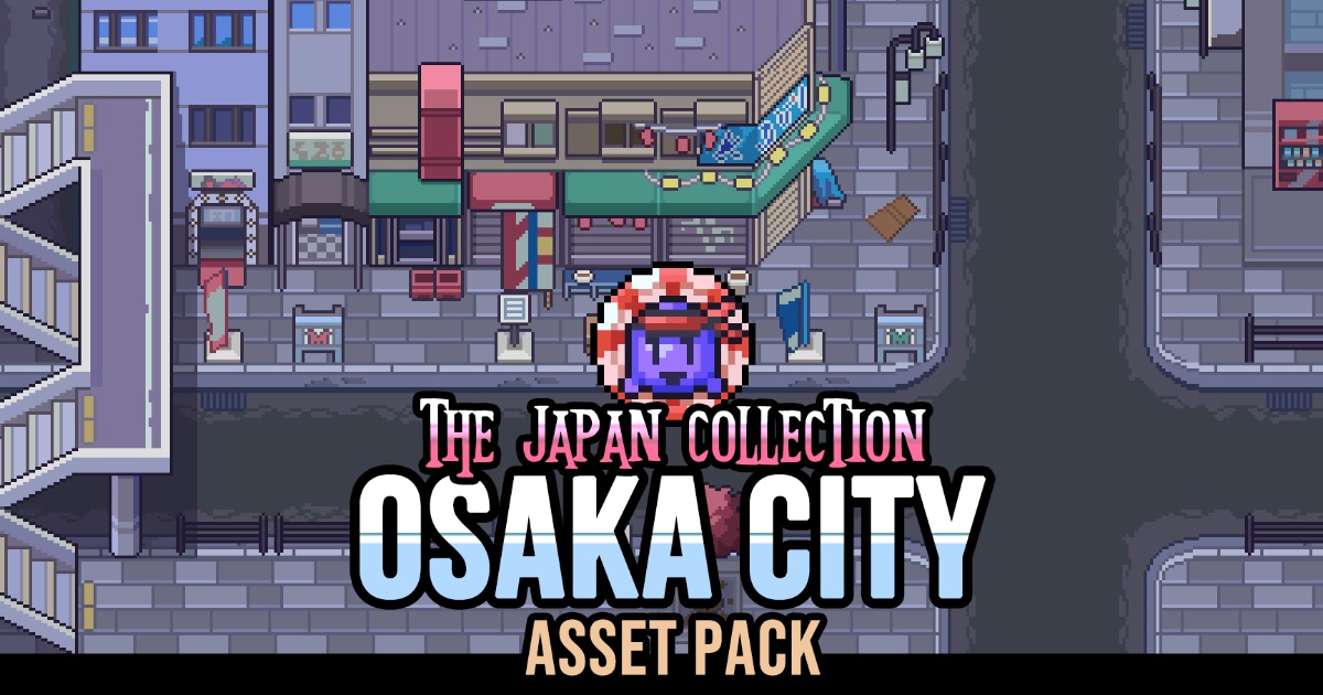 The Japan Collection Osaka City Game Assets 2D Environments Unity Asset Store