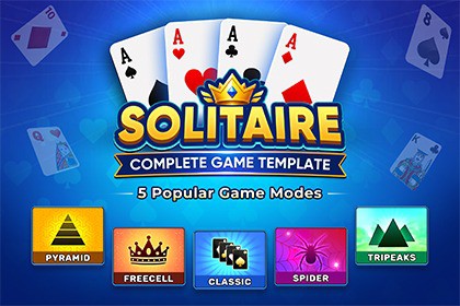 Ultimate Solitaire Collection - 5-in-1 Complete Card Game Template
