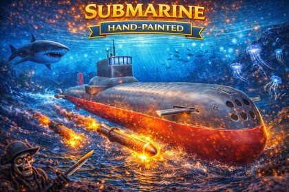 Submarine Hand-Painted