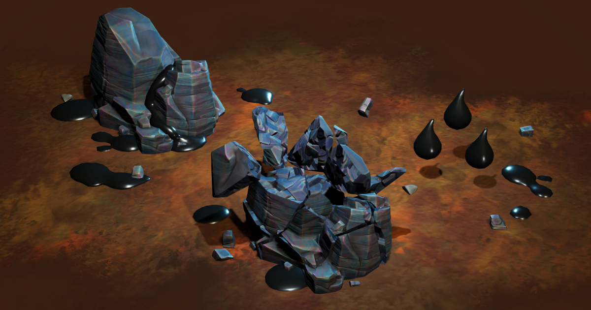 Shatter Stone: Stylized Fuel & Earth | 3D Props | Unity Asset Store