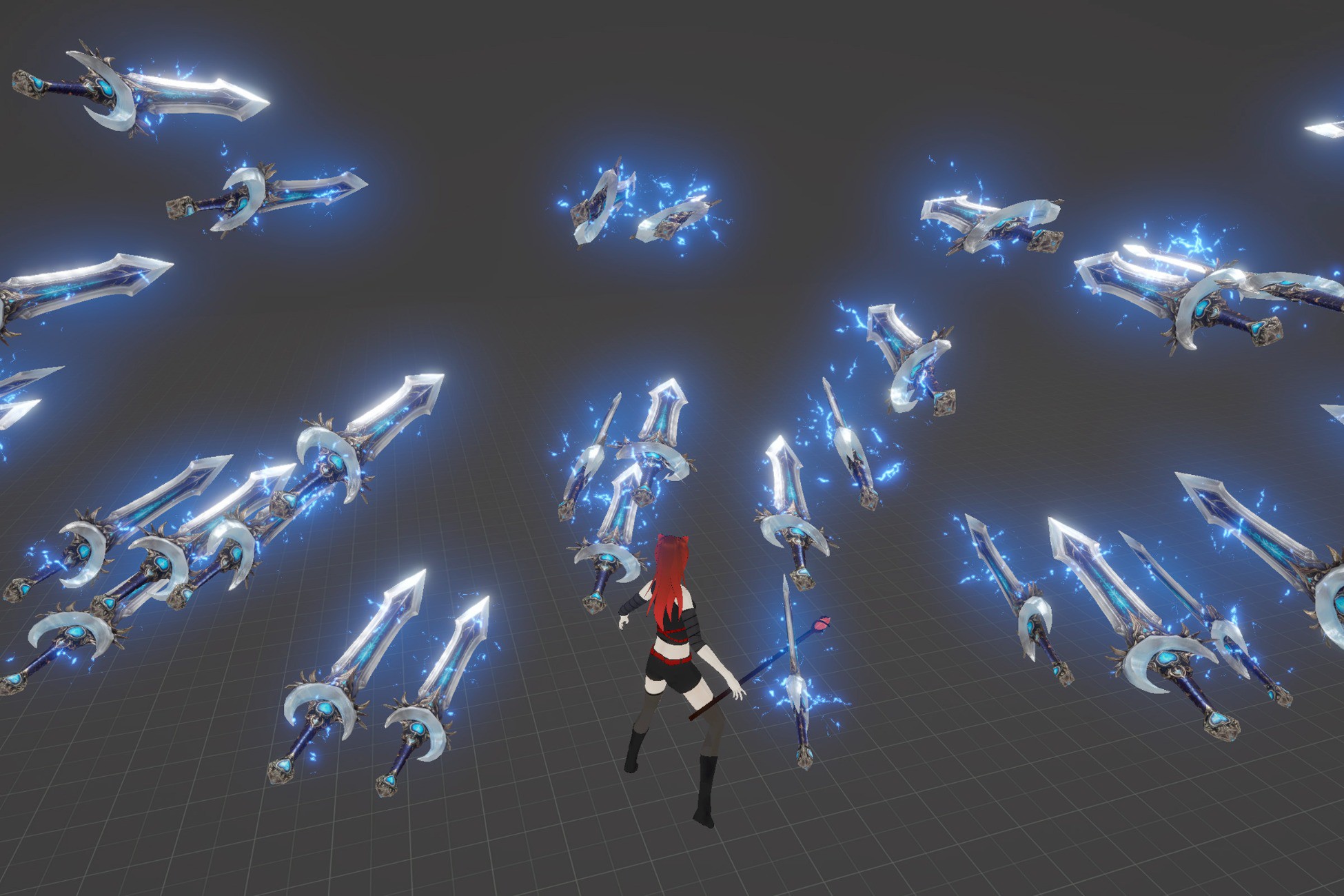 Character following orbs system
