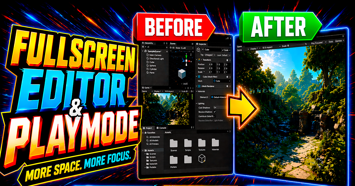 Fullscreen Editor & PlayMode | ユーティリティ ツール | Unity Asset Store