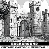 BACKGROUND - Vintage Cartoon Medieval 1