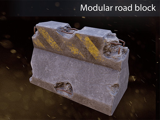 Modular Road Block | 3D Props | Unity Asset Store
