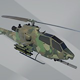 Helicopter AH1S Cobra lowpoly gameready
