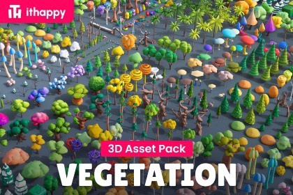 Vegetation - Low Poly 3D Models Pack