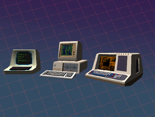 Low Poly Retro Computers | 3D 전자제품 | Unity Asset Store