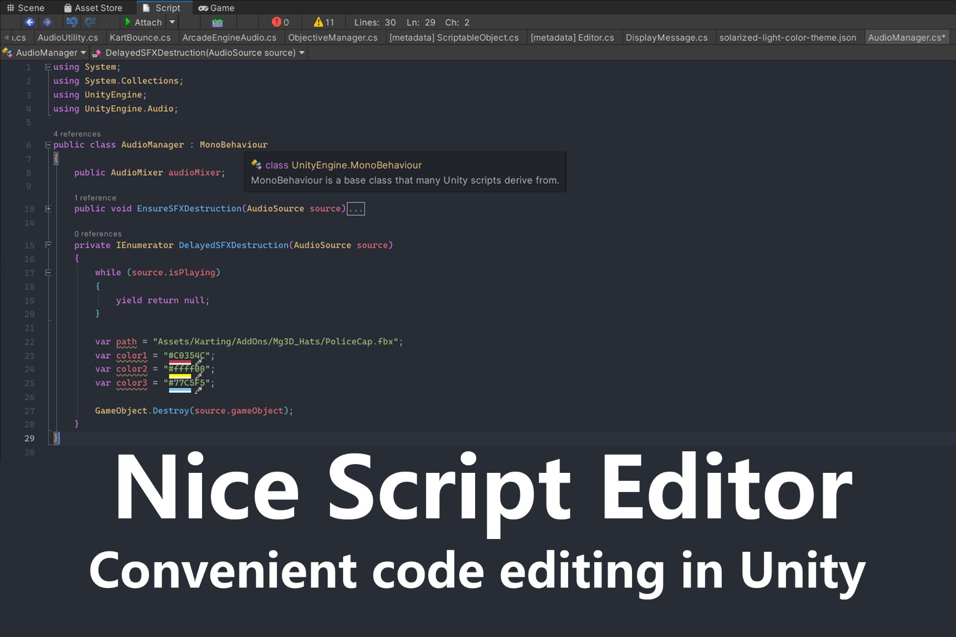 Nice Script Editor | Utilities Tools | Unity Asset Store