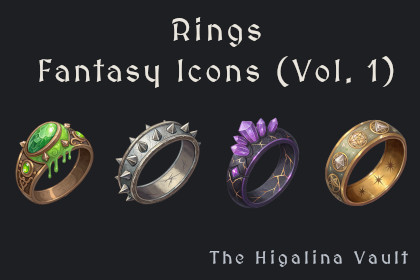 Rings - Hand-painted style Fantasy Icons (Vol. 1)