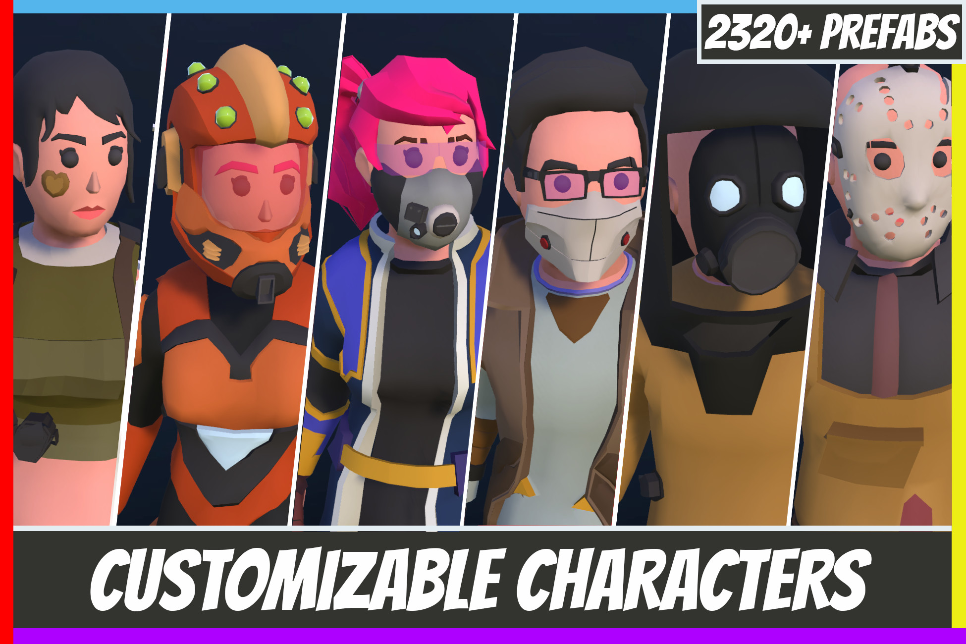 Customizable 3D Characters Pack Vol 2 | 3D Humanoids | Unity Asset Store